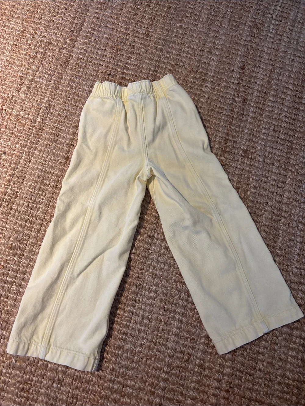 GAP Light Yellow Elastic Waist Casual Kids Pants